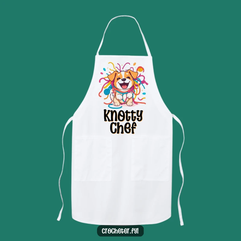 Funny Dog Yarn Explosion Apron - Kitchen Humor for Dog Lovers