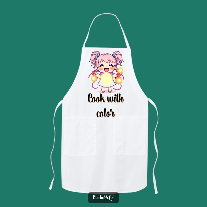 Funny Joyful Crafter Apron: Cook or Craft with Radiant Humor