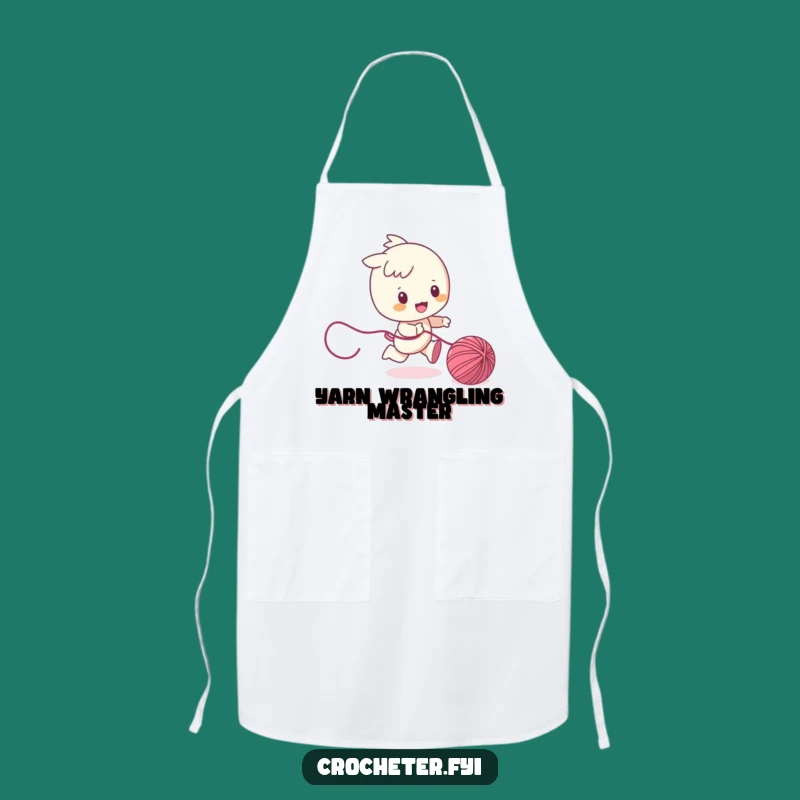 Funny Yarn Chaser Apron: Playful Character Chef Gift
