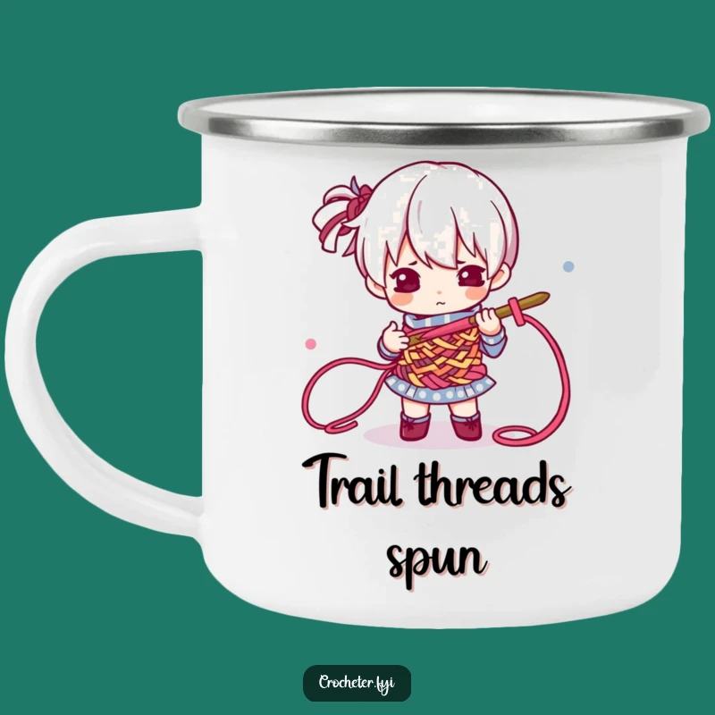 Funny Crochet Master Camping Mug: Sturdy Determined Crafter Funny Gift for Trail Yarn