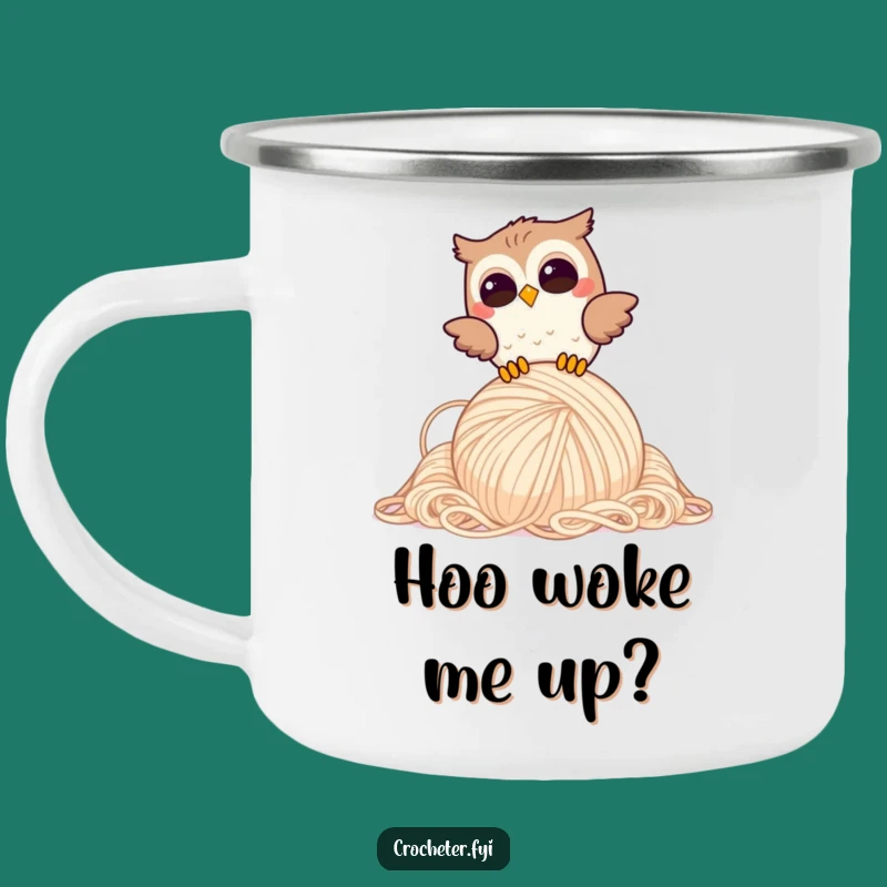 Funny Giggling Owl Camping Mug: Durable Yarn Dropping Owl Mug, Outdoor Gift