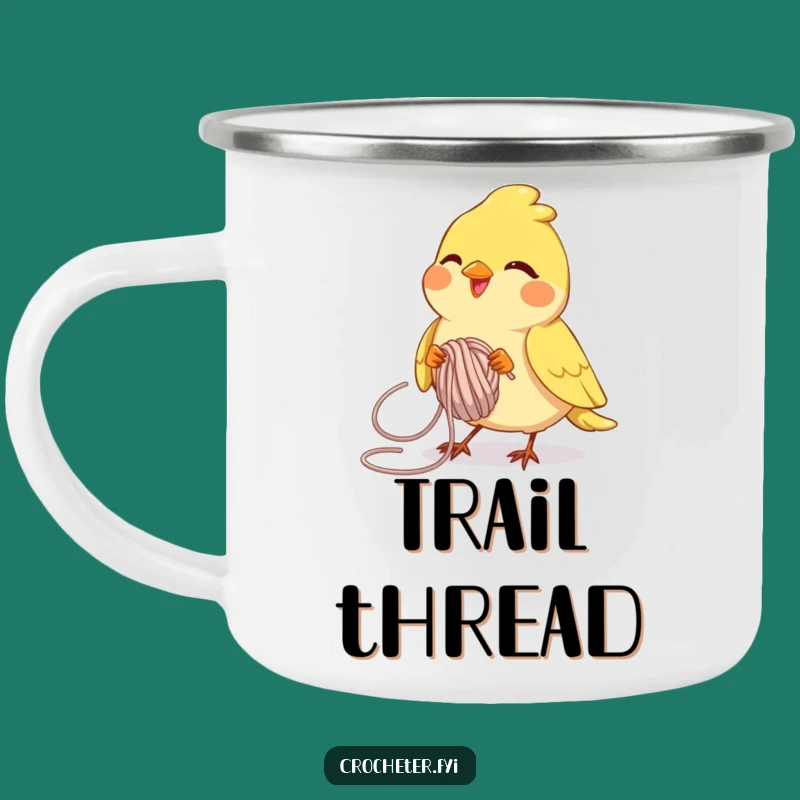 Funny Bird Yarn Looping Camping Mug - Crafty Adventures