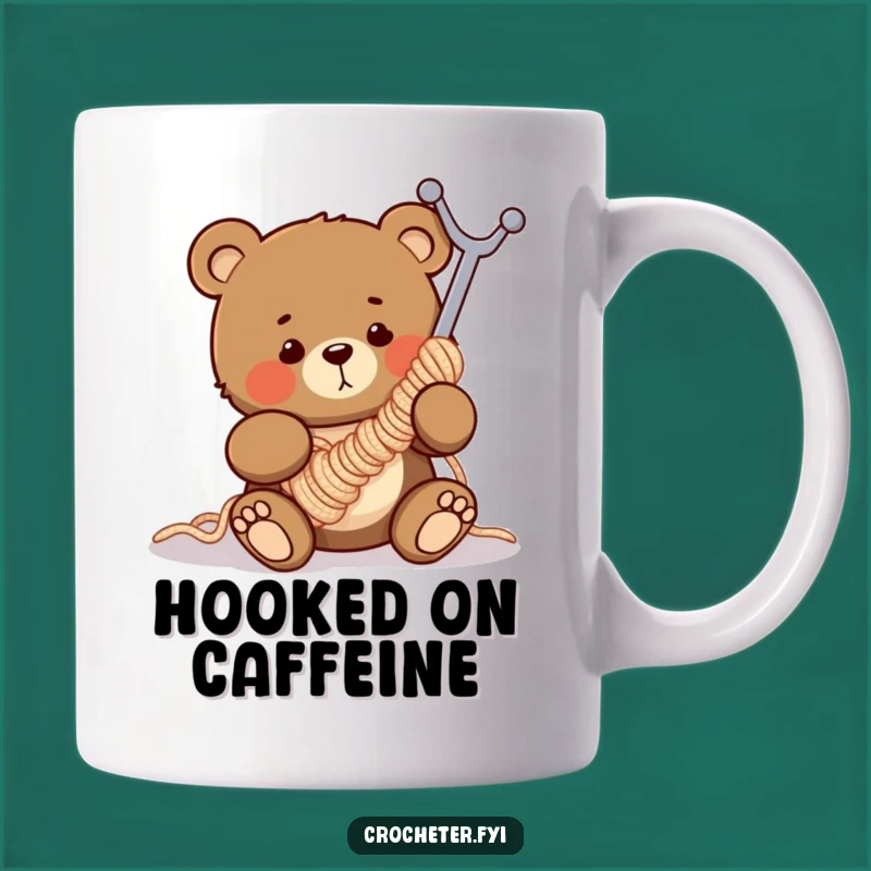 Funny Clumsy Bear Crochet Mishap Mug - Hilarious Gift for Crafters