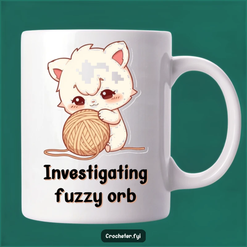 Funny Curious Yarn Poking Mug - Intriguing and Hilarious Gift for Knitters!