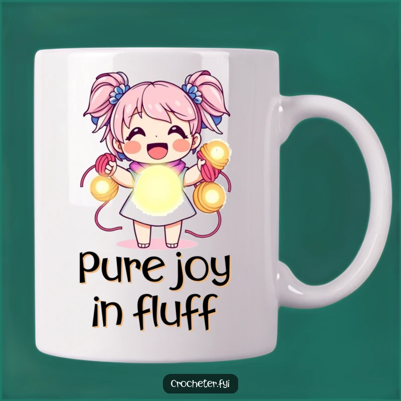 Funny Joyful Yarn Orb Mug: A Radiant Gift for Crafting Enthusiasts!