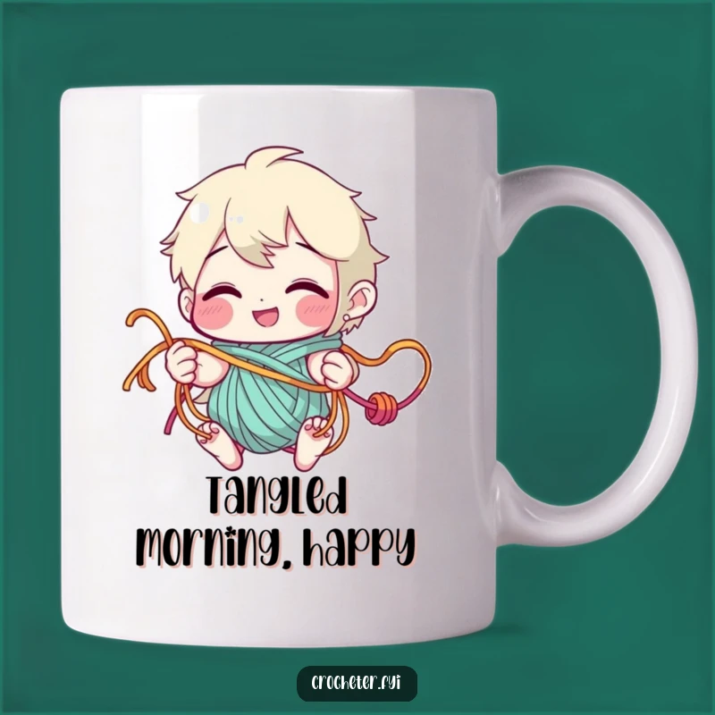 Funny Yarn Tangler Mug: Playful Crafter Funny Gift for Yarn Knot Enthusiasts