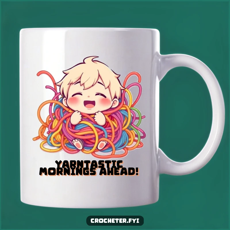 Funny Yarn Chaos Mug: Giggling Crafter's Delightful Mess, Perfect Gift