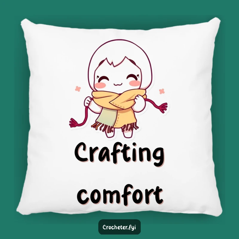 Funny Yarn Looping Pillow: Cozy Energetic Crafter Comfort