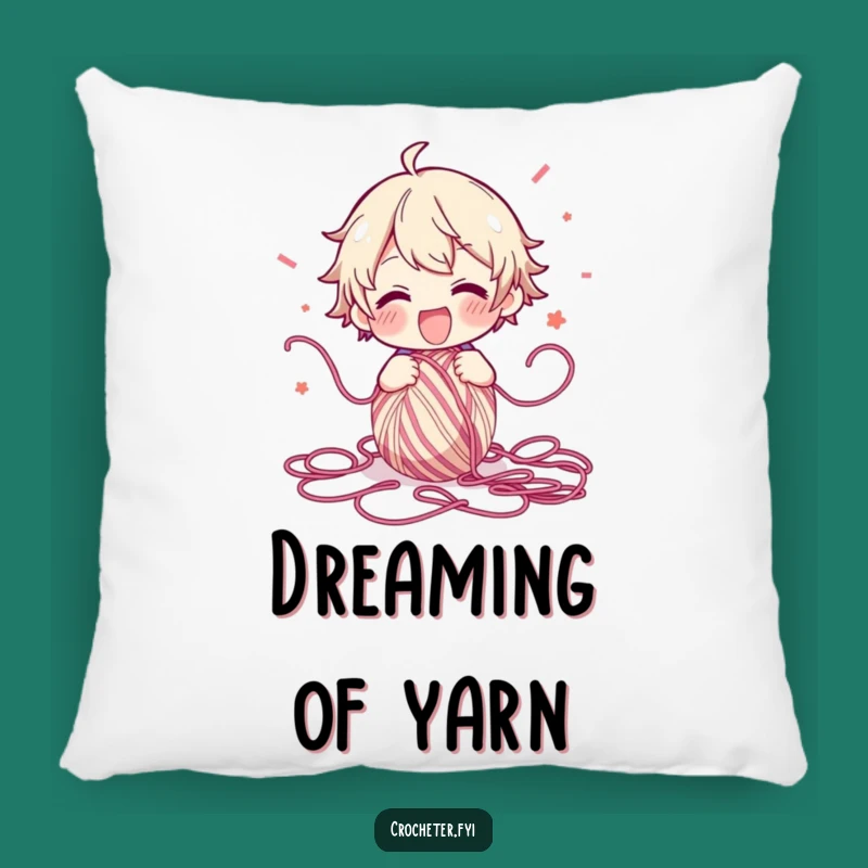 Funny Yarn Exploder Pillow: Enthusiastic Crafter Funny Gift for Cozy Yarn Spaces