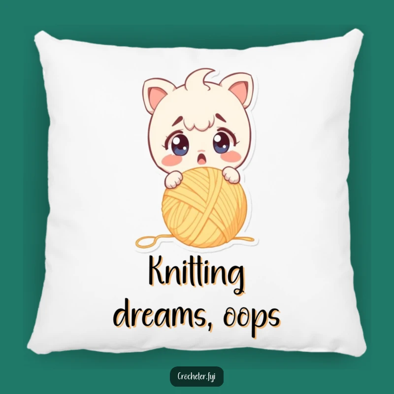 Funny Surprised Yarn Drop Pillow: Cozy Alarm, Wonderful Funny Gift!