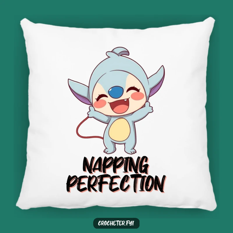 Funny Stitch Master Pillow: Lively Crafter's Cozy Learning Companion