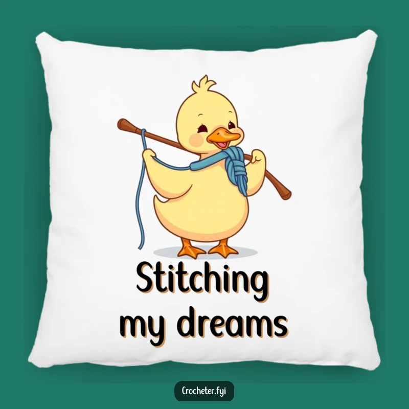 Funny Duck Crocheting Pillow: Cozy Up with Crafty Companionship