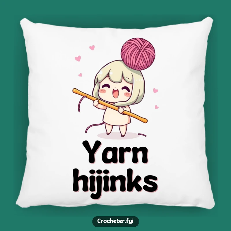 Funny Lively Crochet Hook Pillow - Cozy and Playful Home Decor!