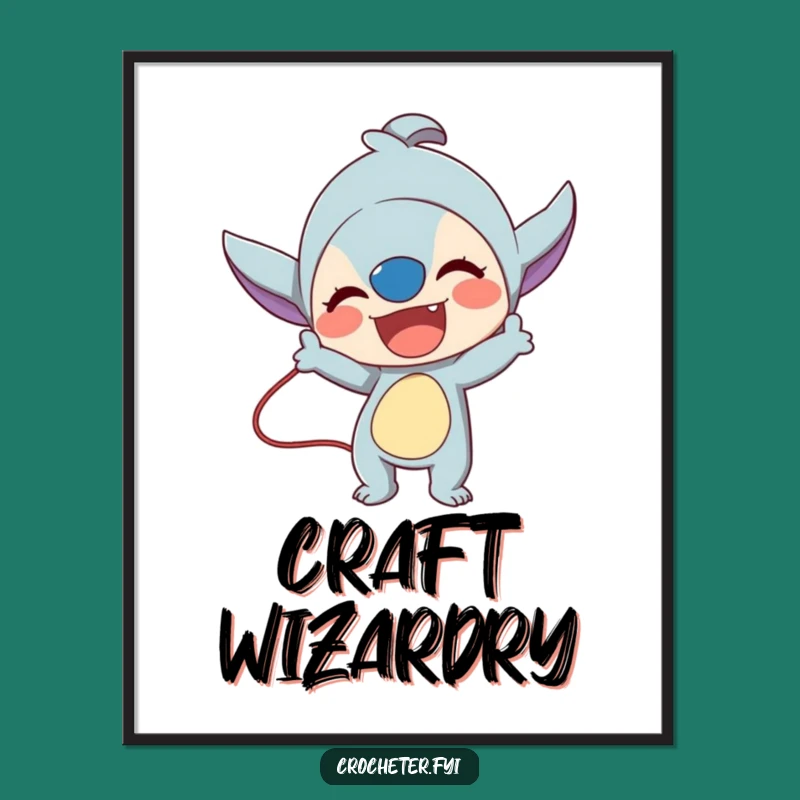 Funny Stitch Master Digital Art: Lively Crafter's Technique Scene