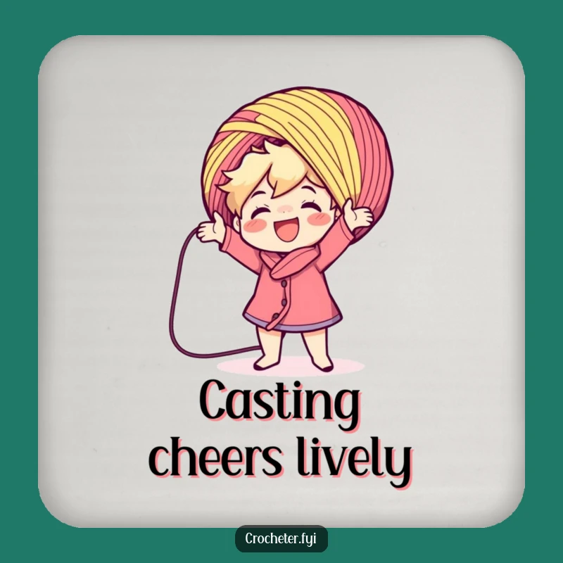 Funny Yarn Casting Coaster Set: Protect Surfaces with this Hilarious Craft Decor