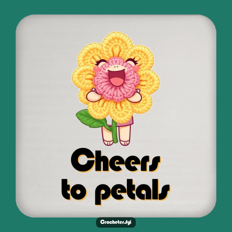 Funny Crochet Flower Coaster - Protect Surfaces with Crafty Blooms