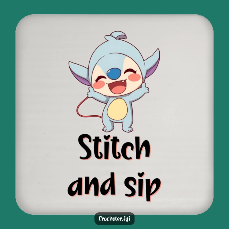 Funny Stitch Master Coaster: Lively Crafter's Technique Decor