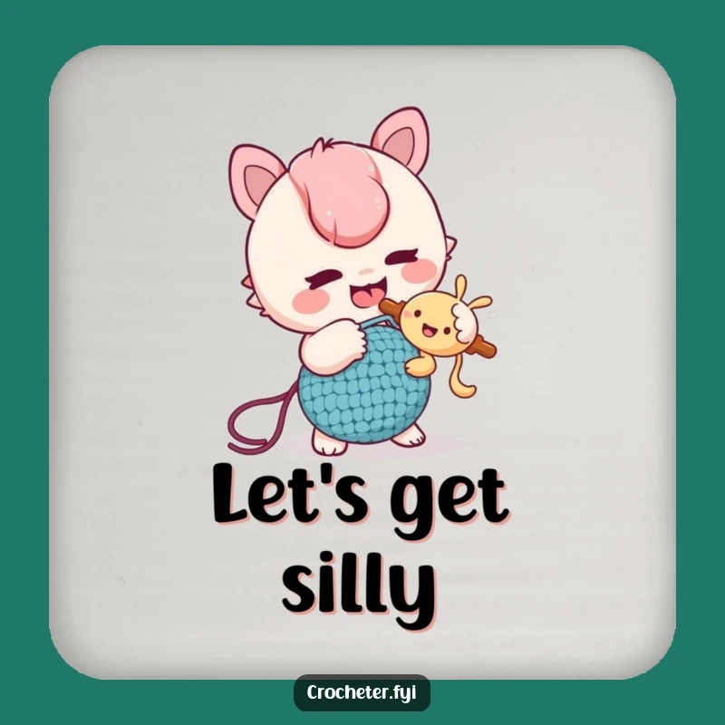 Funny Tickle Coaster - Protect Surfaces with Crochet Prank Art