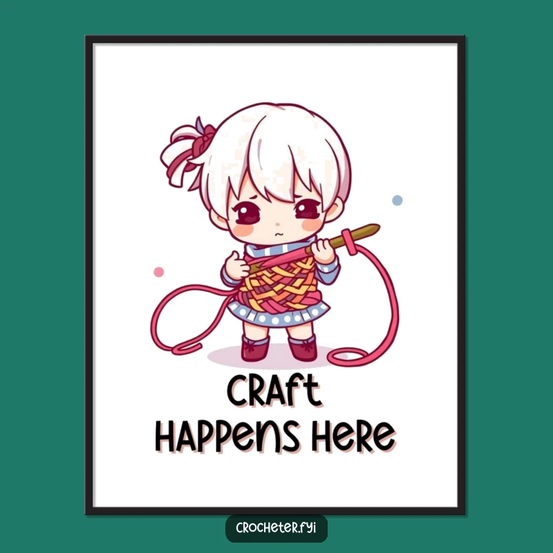 Funny Crochet Master Poster: Inspiring Determined Crafter Funny Gift for Yarn Art