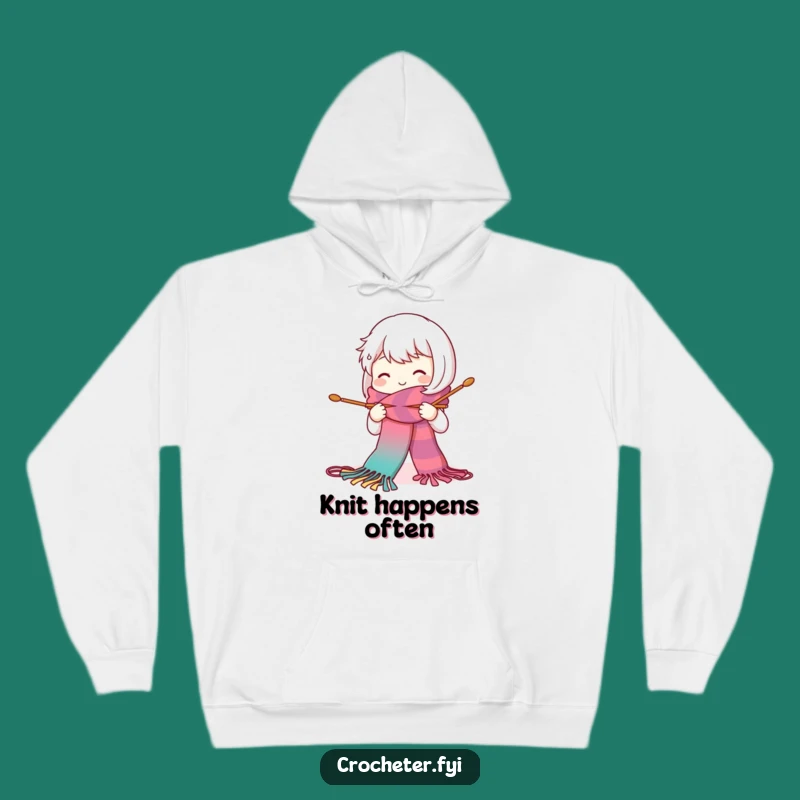 Funny Knitting Character Hoodie - Cozy & Cute Crafter Apparel, Great Gift