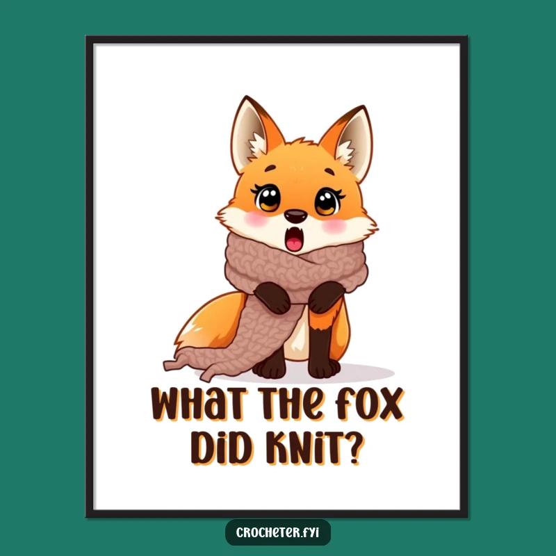 Funny Printable Wall Art: Fox's Cozy Conundrum - Free Downloadable Art