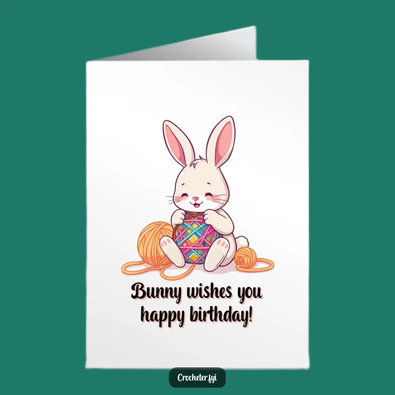 Free Printable Birthday Card: Bunny Stitching Fun - Hilarious Downloadable Gift