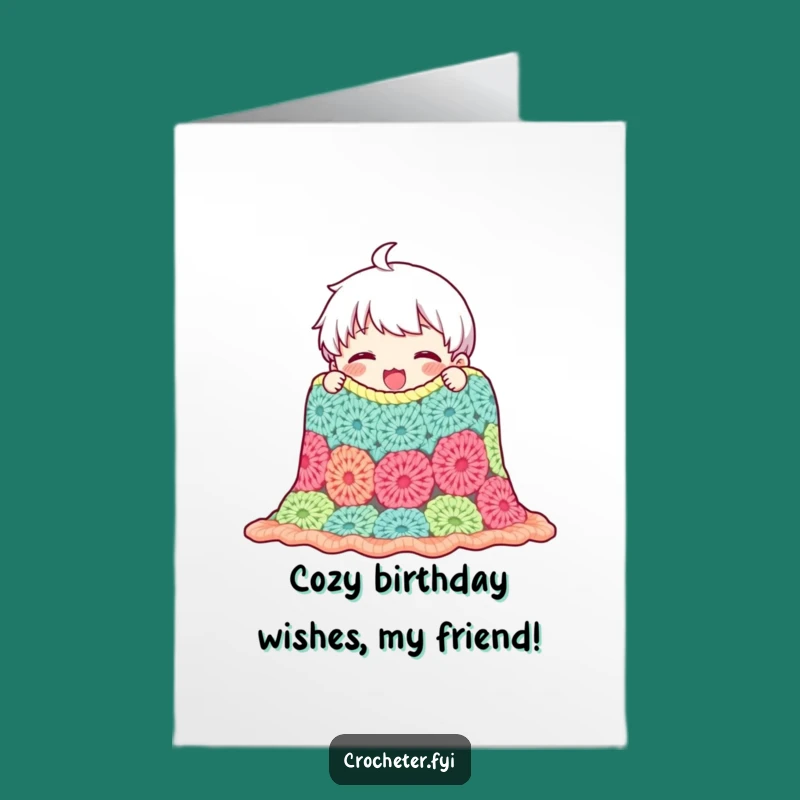 Free Printable Birthday Card: Cozy Crocheted Pride, Funny Downloadable Greeting!