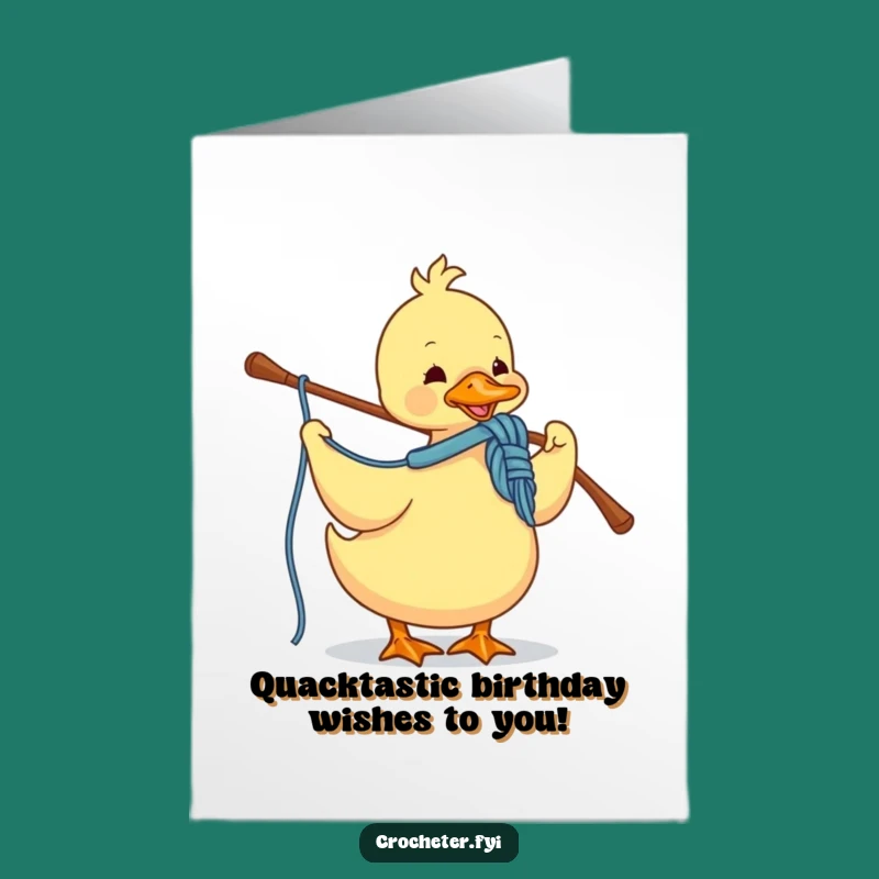 Free Printable Duck Yarn Birthday Card: Hilarious Downloadable for Crafters!