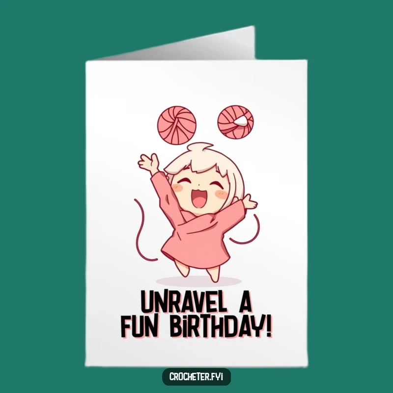 Free Printable Birthday Card: Yarn Ball Fun, Joyful Downloadable Gift