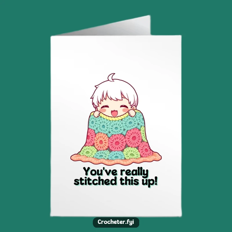 Free Printable Congrats Card: Crocheted Achievement, Funny Downloadable Success!