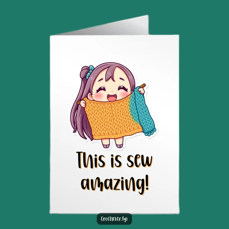 Free Printable Congrats Card: Happy Knitter Funny Downloadable Gift