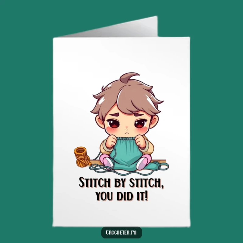 Free Printable Congrats Card: Hilarious Stitch Counting Success for Newbies