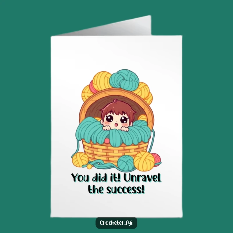 Free Printable Congrats Card: Surprised Yarn Lover, Funny Downloadable Gift for Big Wins