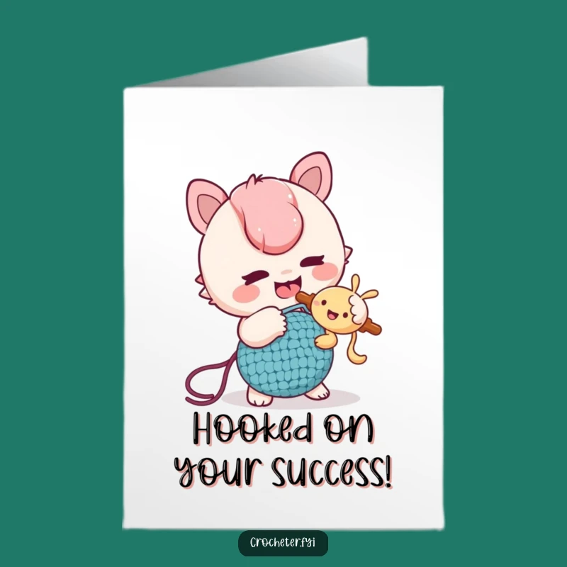Free Printable Congrats Card: Tickle Hook Funny Character Downloadable