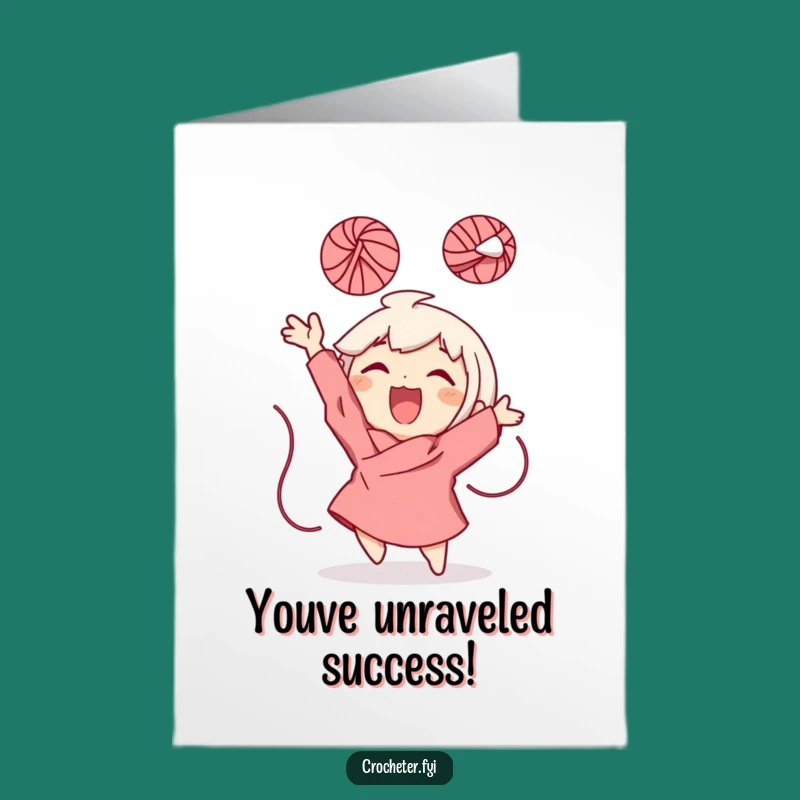 Free Printable Congrats Card: Yarn Toss Celebration, Happy Downloadable Gift