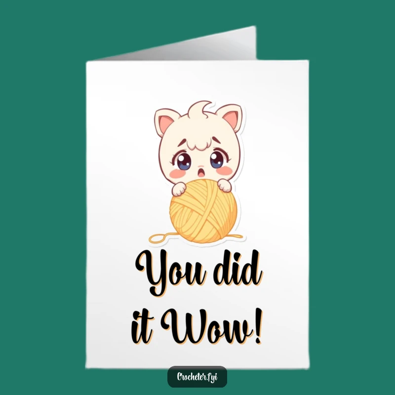 Free Printable Congratulations Card: Oops Yarn Drop Funny Downloadable Gift