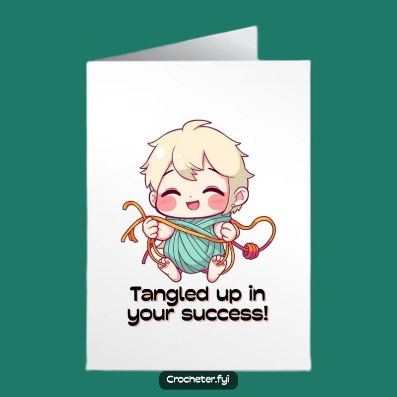 Free Printable Yarn Card: Congrats on Surviving the Craft Chaos, Download