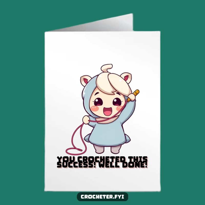 Free Printable Congrats Card: Unraveling Success, Funny Downloadable Gift for Crafters!