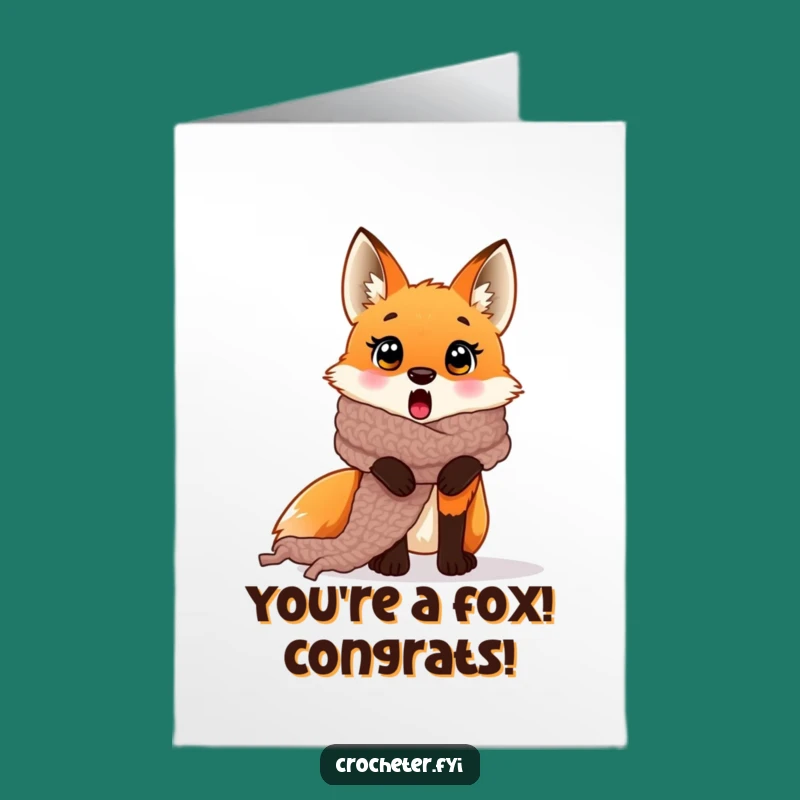 Free Printable Congrats Card: Fox's Accidental Scarf - Hilarious Downloadable