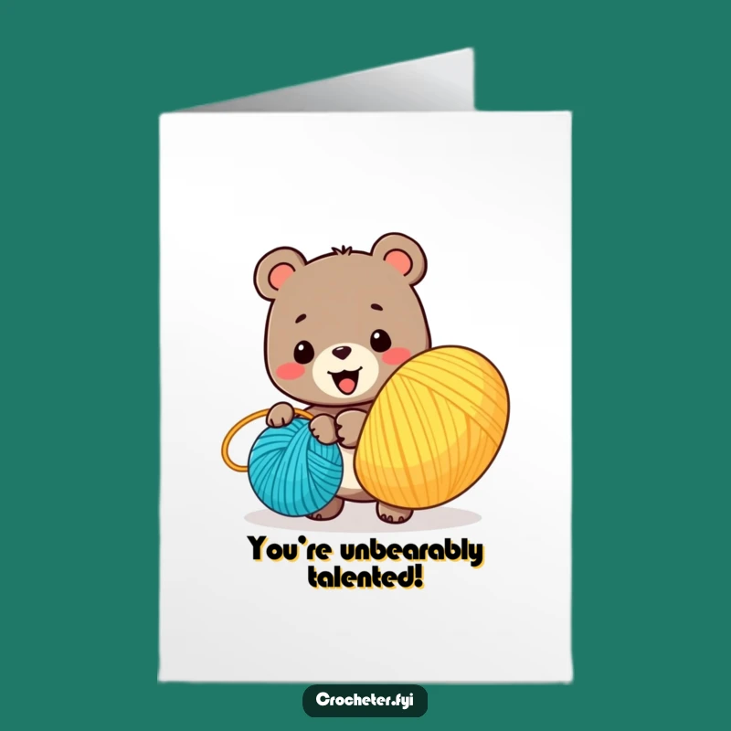 Free Printable Congratulations Card: Bear's Winding Success Story