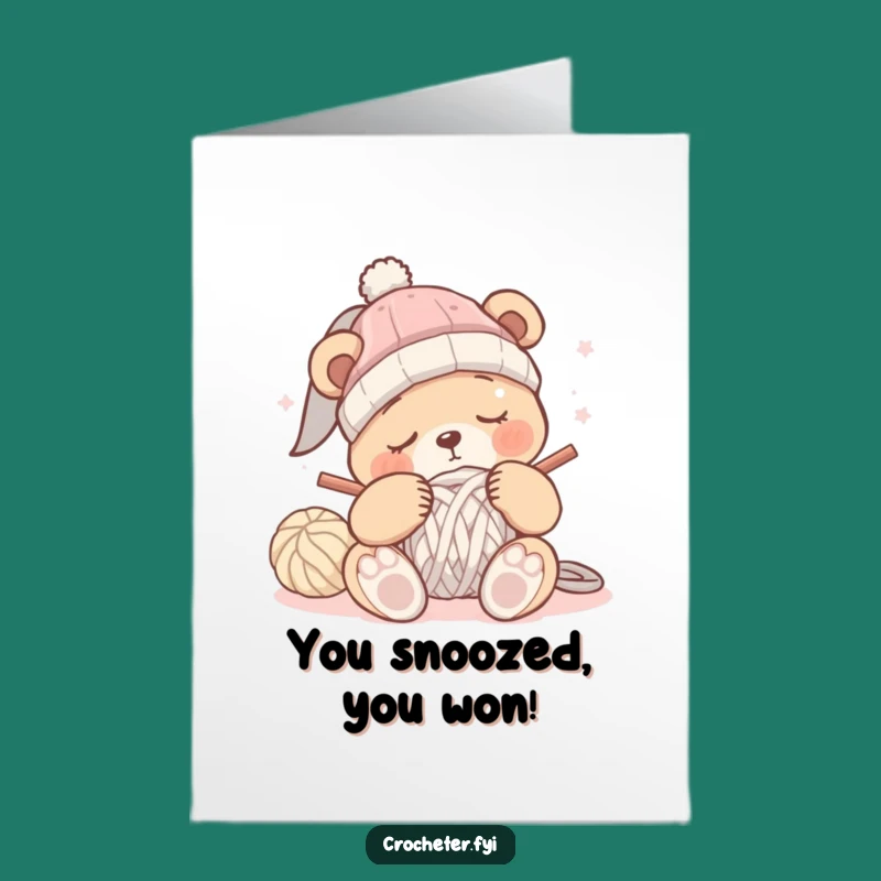 Congrats Card: Free Printable Sleepy Bear - Funny Achievement Downloadable