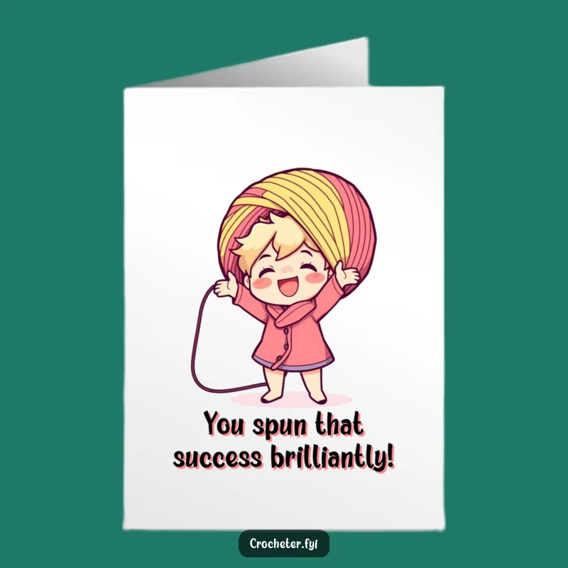 Funny Free Printable Congrats Card: Yarn Casting Fun - Creative Downloadable