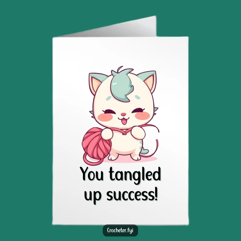 Free Printable Congrats Card: Mischievous Character - Funny Downloadable Messy Success