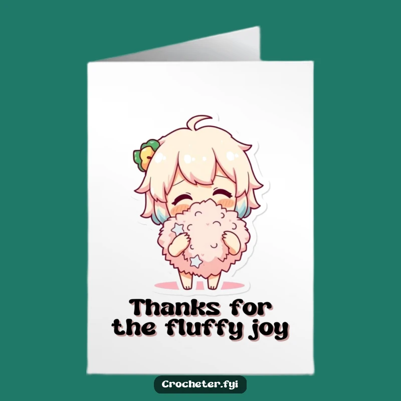 Free Printable Pompom Card: Thanks for the Fluffy Surprise, Unique Download