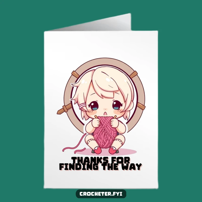 Free Printable Thank You Card: Focused Knitter Funny Downloadable Gift