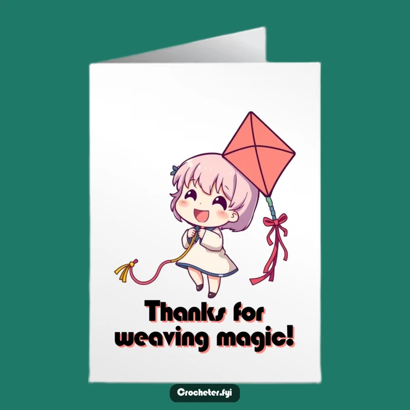 Free Printable Thank You Card: Yarn Kite Joy, Funny Downloadable Gift!