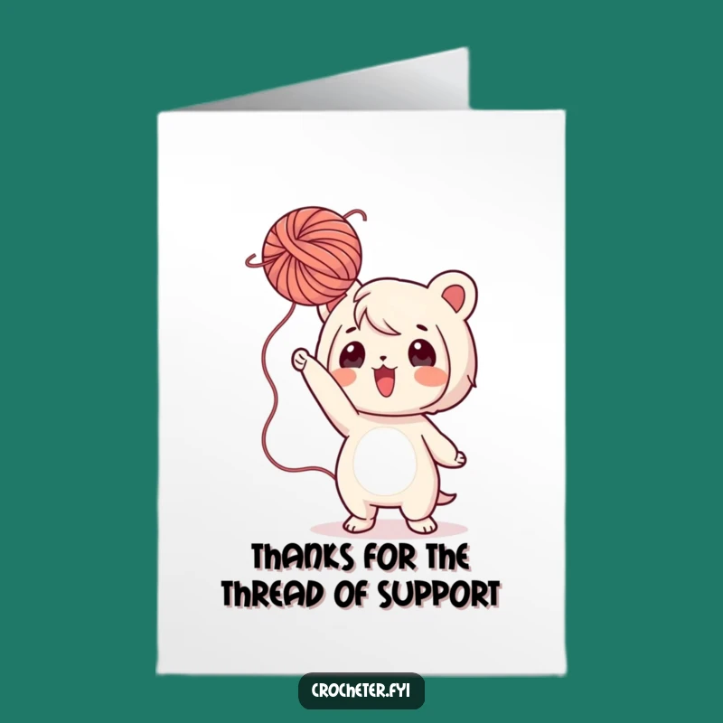 Free Printable Thank You Card: Yarn Toss Thanks, Funny Downloadable Gift for Crafters!