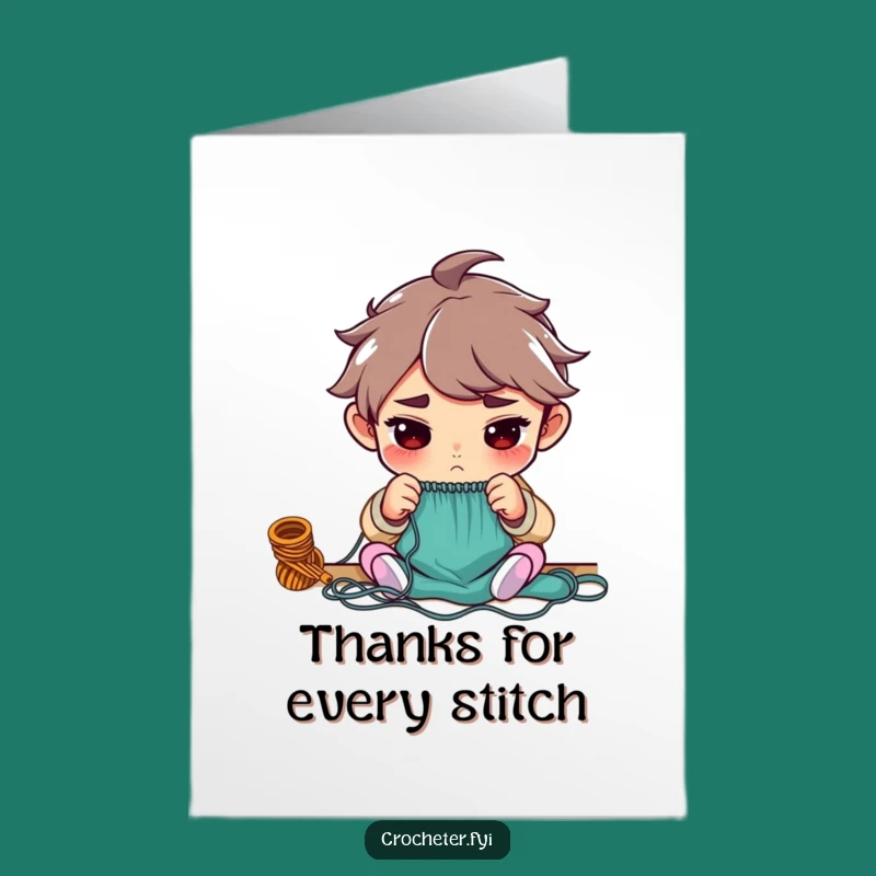 Free Printable Thank You Card: Funny Stitch Counter Expressing Gratitude