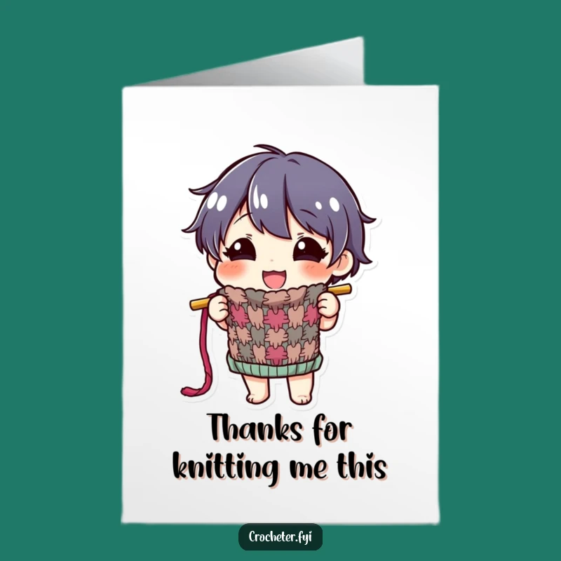 Thank You Knitting Card Free Printable - Woven Gratitude Downloadable