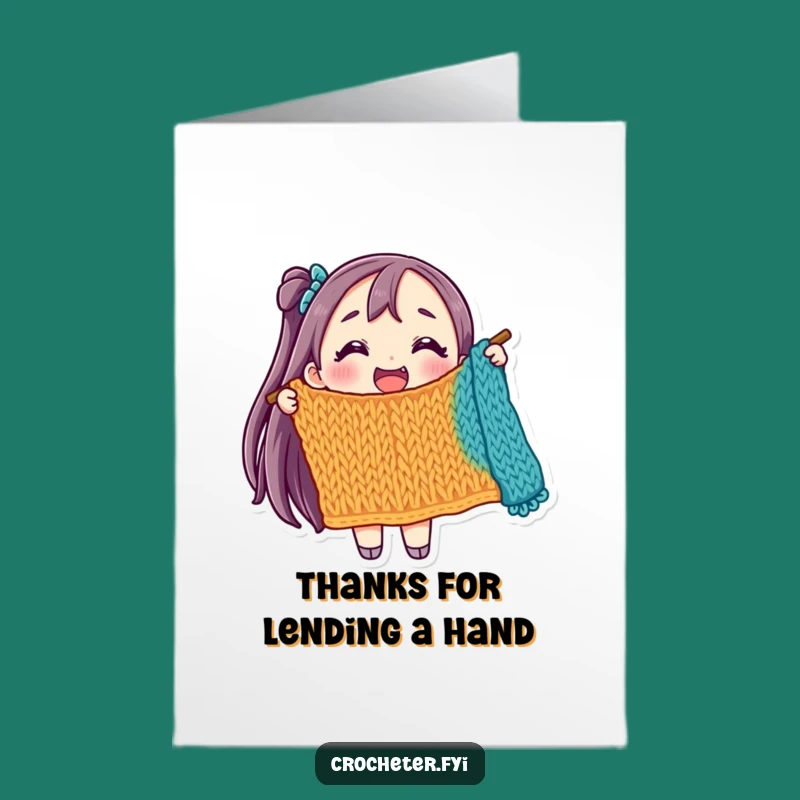 Free Printable Thank You Card: Happy Knitter Funny Downloadable Gift